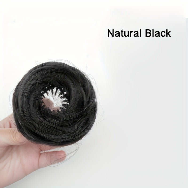 Bird's Nest Meatball Head Wig Hairband Female Shrink Flower Bud Head Grasp Clip Bunting Fluffy Increase Volume Lazy Curling Hair Artifact