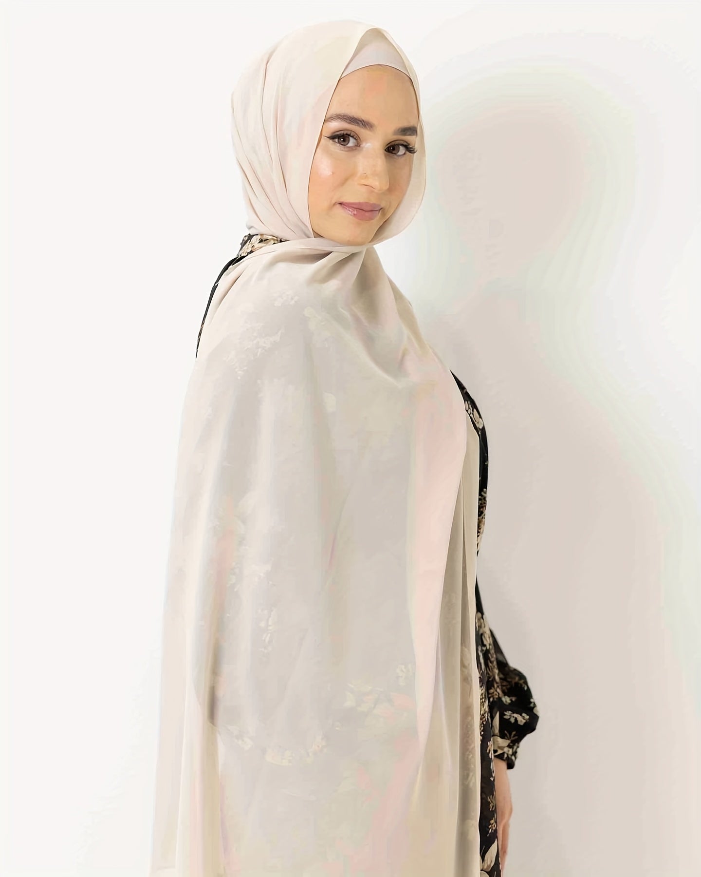6pcs Women's Breathable Satin Bamboo Jersey Hijab Scarves - Non-Stretch Snug Fit, 10 Solid Colors for Ramadan & Modest Fashion, Premium Woven Satin Fabric, Hand Wash/Dry Clean, Hijab Accessories