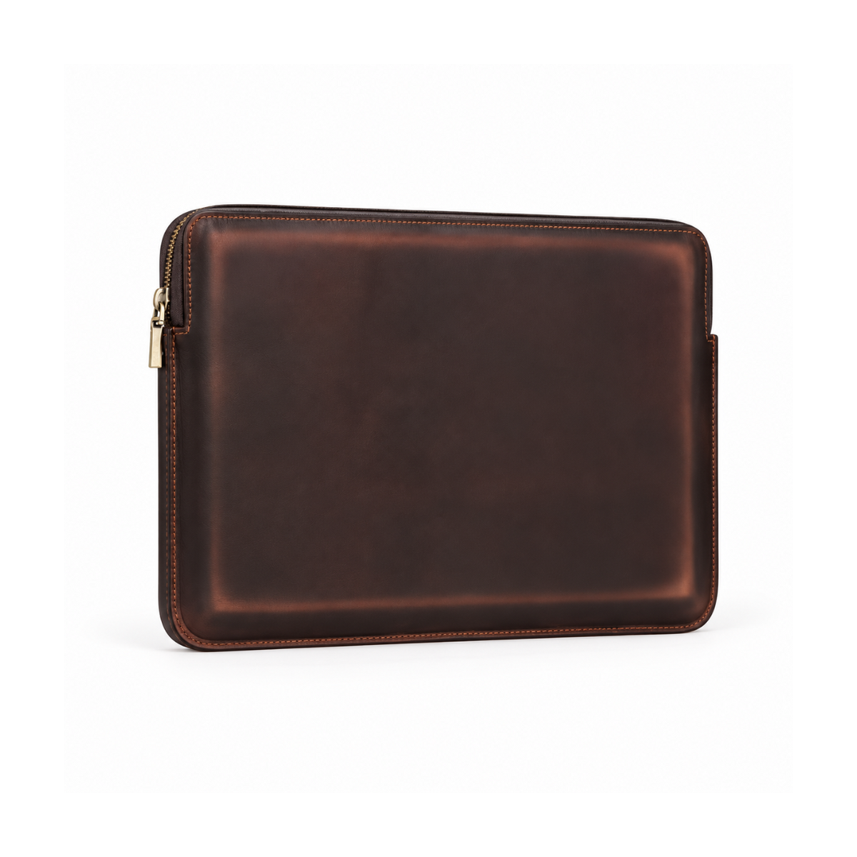 Classic Chocolate Brown Leather Laptop Bag