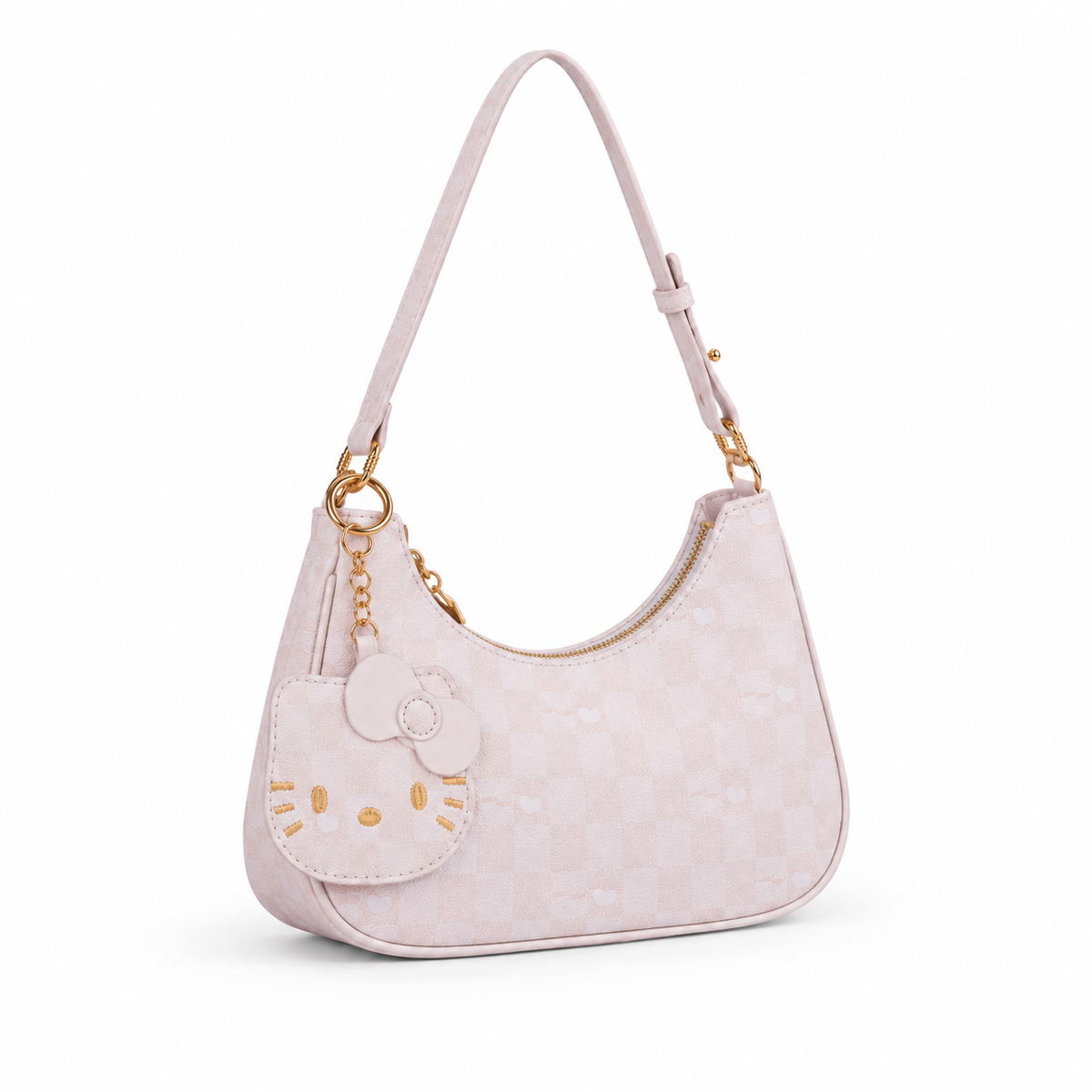 Pastel Pink Kitty Charm Shoulder Bag
