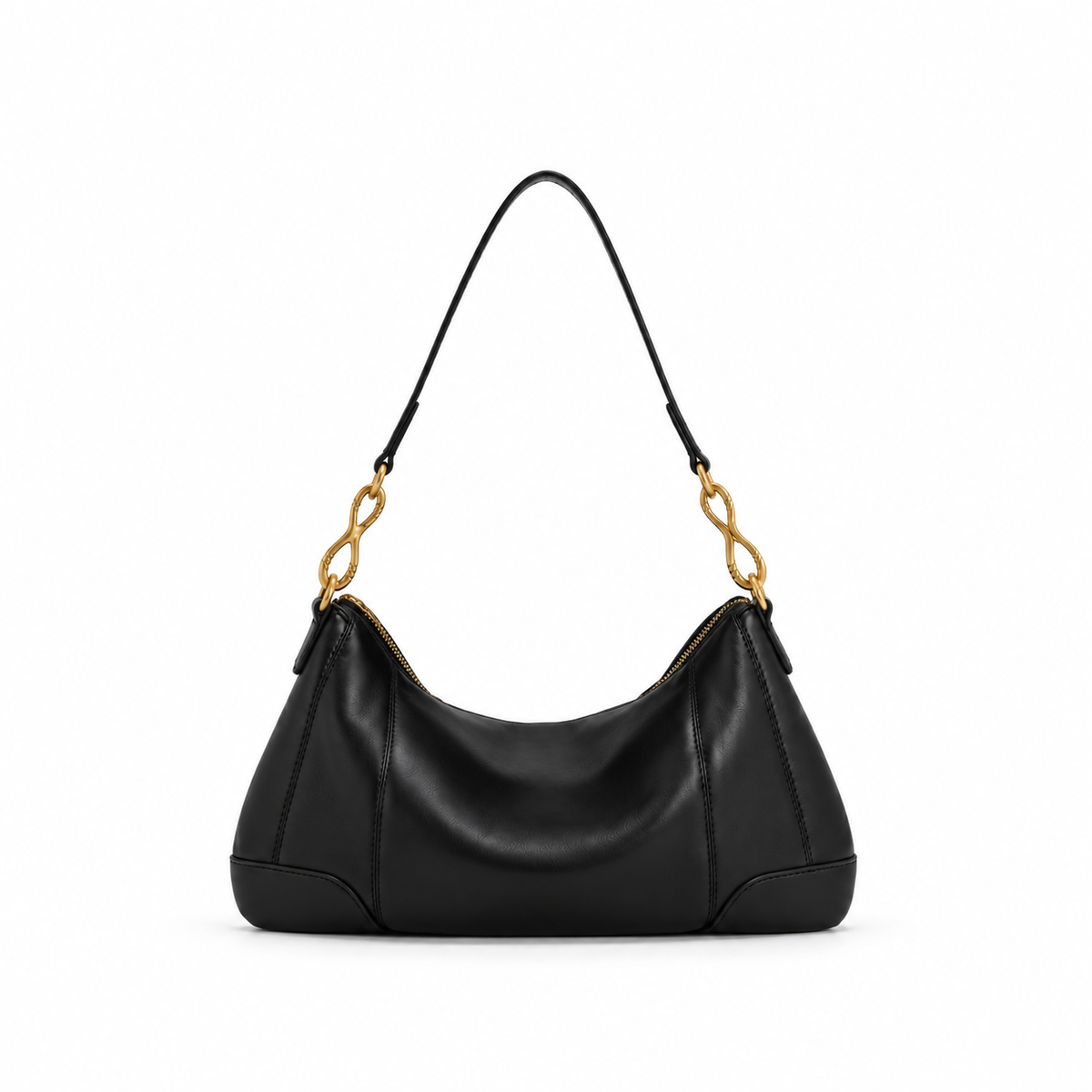 Elegant Black Hobo Shoulder Bag