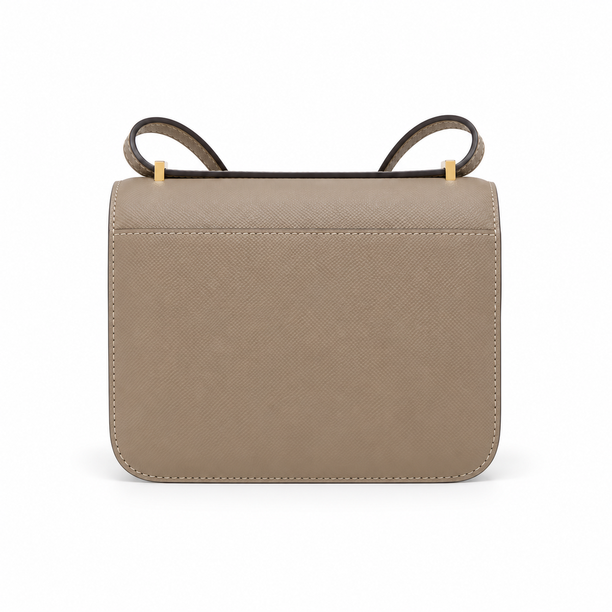 Elegant Khaki Textured Crossbody Shoulder Bag