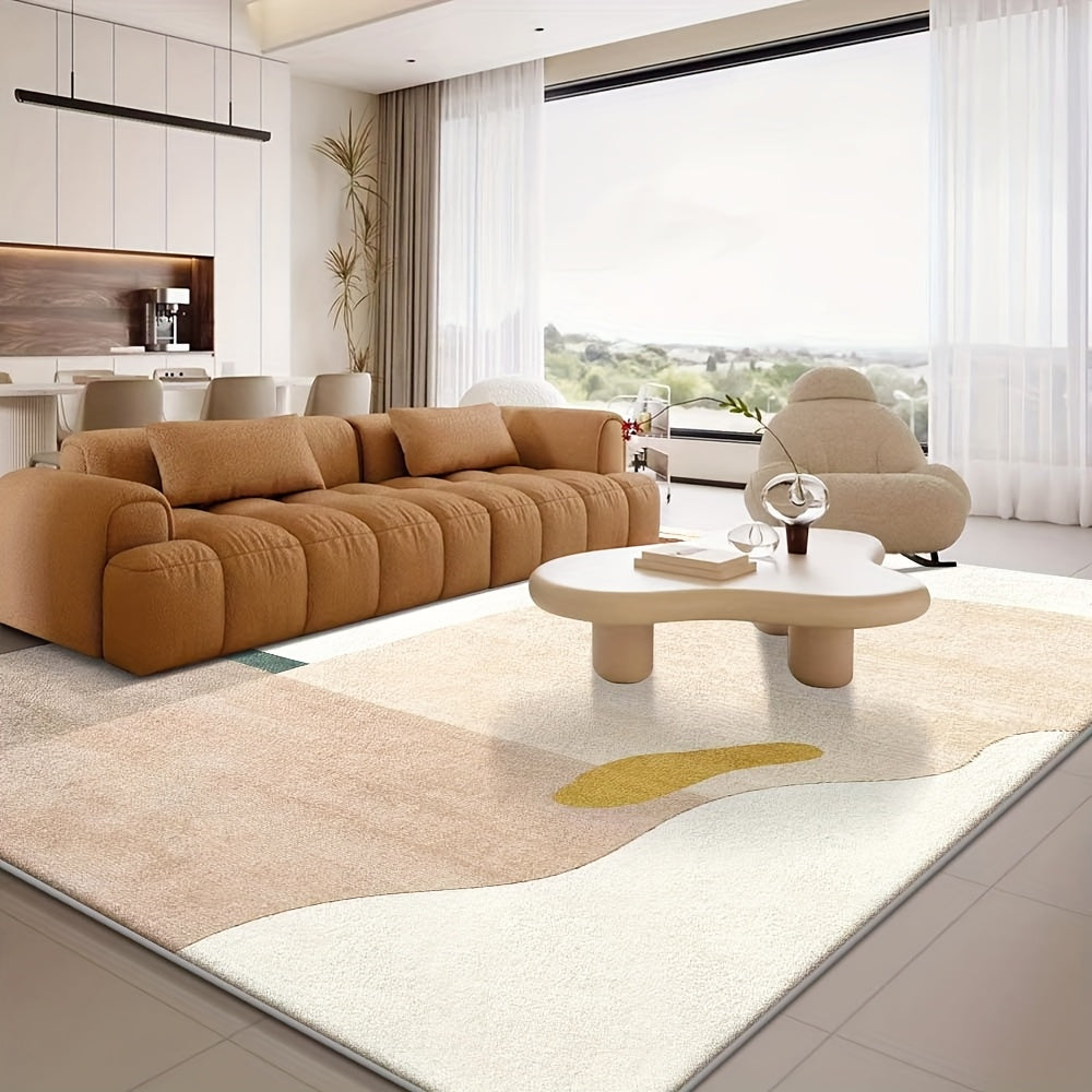 [Luxury Velvet Mat] Luxury Velvet Gradient Mat | 850g/square meter Printed Modern Geometric Pattern, Non-Slip Bottom, Machine Washable - Suitable for Living Room, Bedroom, Office, Restaurant Decoration
