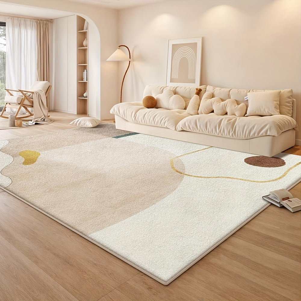 [Luxury Velvet Mat] Luxury Velvet Gradient Mat | 850g/square meter Printed Modern Geometric Pattern, Non-Slip Bottom, Machine Washable - Suitable for Living Room, Bedroom, Office, Restaurant Decoration
