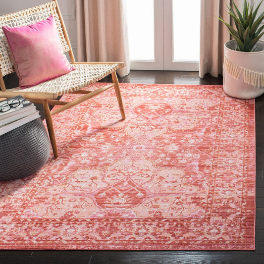 Indoor Power Loomed Easy Care Area Red/Grey Rug For Home Decor Rug for Living Room, Bedroom, Dining Room, Home Office, Basement
