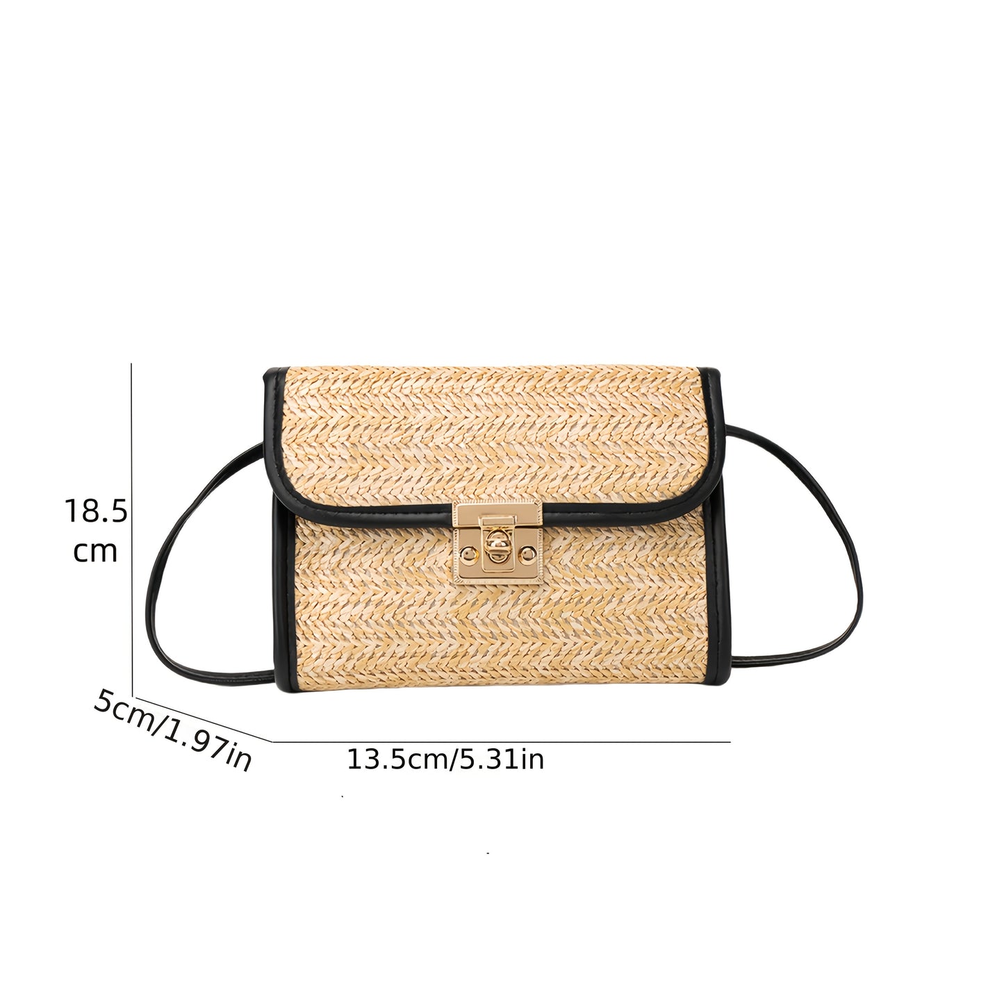 Women's WCrossbody Bag | New Summer Straw Bags, Travel Essentials, Beach Bag, Cosmetic Bag, Lightweight, Fashionable, And High-end