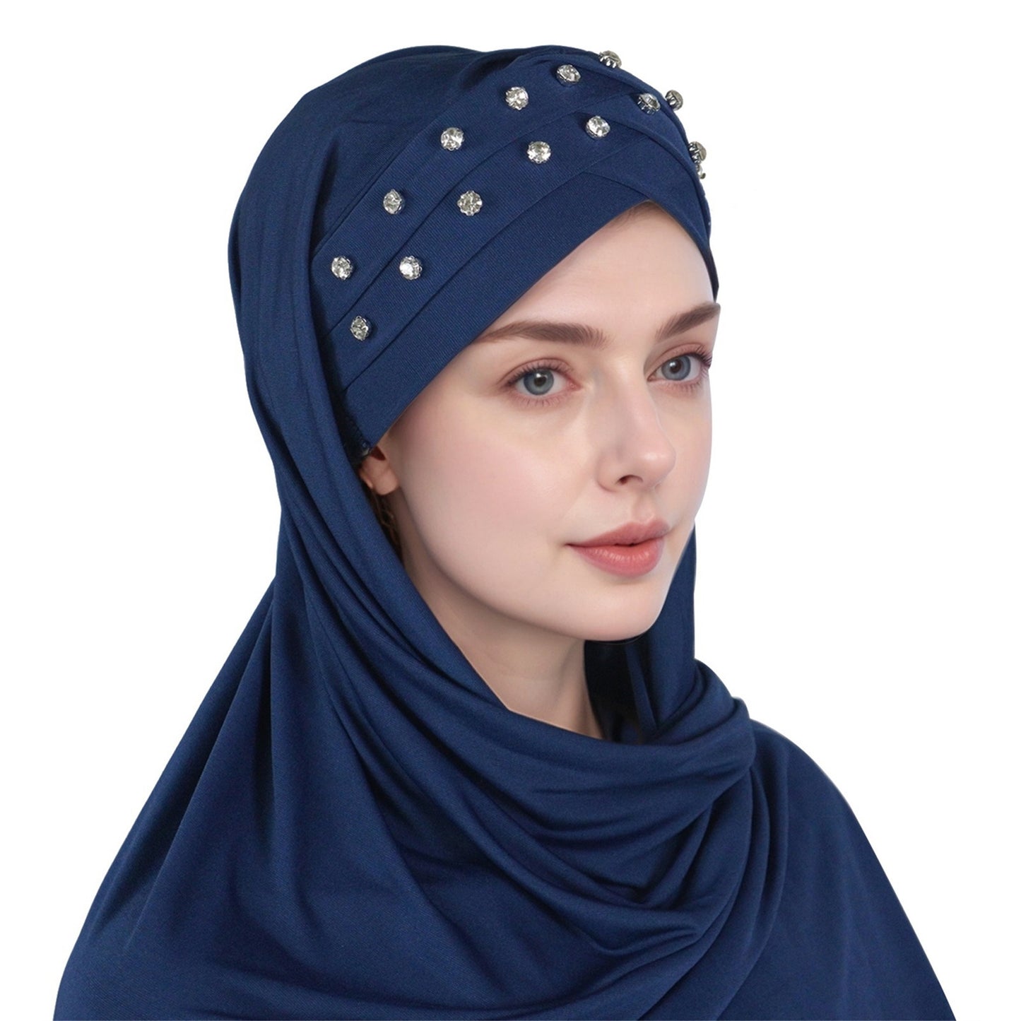 Women's Breathable Stretchy 3-Layer Middle Eastern Muslim Hijab Scarf