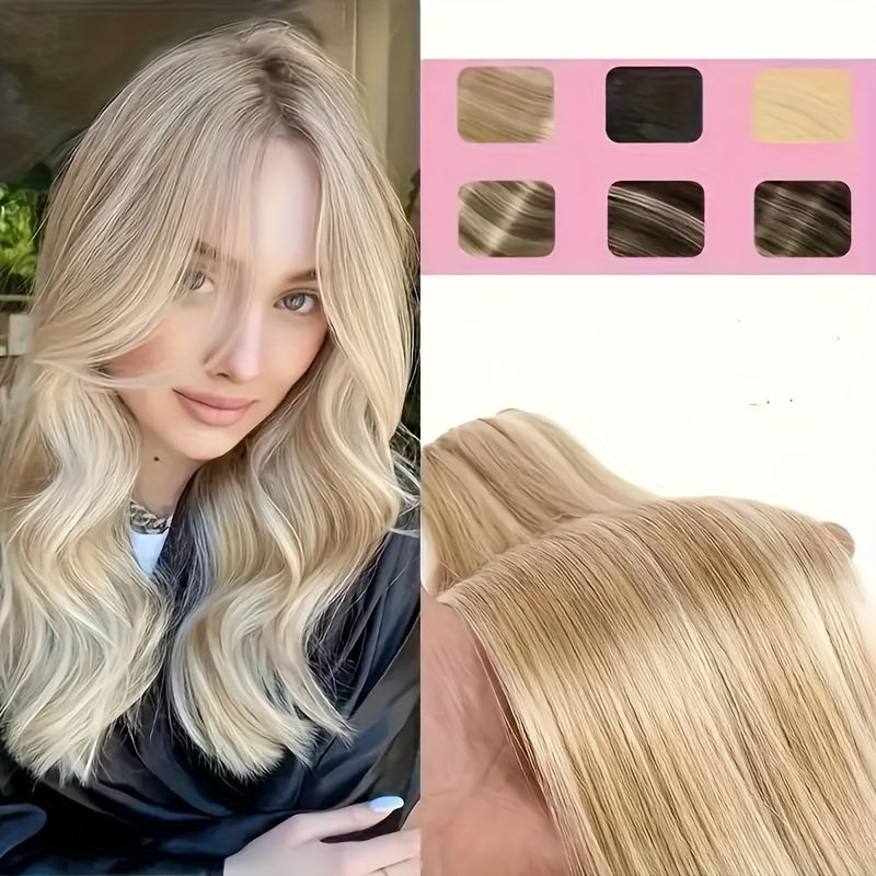 Straight Clip In Hair Extensions 8pcs With 18 Clips Real Human Hair Clip Ins For Women Double Weft Clip In Human Hair Extensions #12/613 Light Brown Mix Bleach Blonde Remy Hair Extension