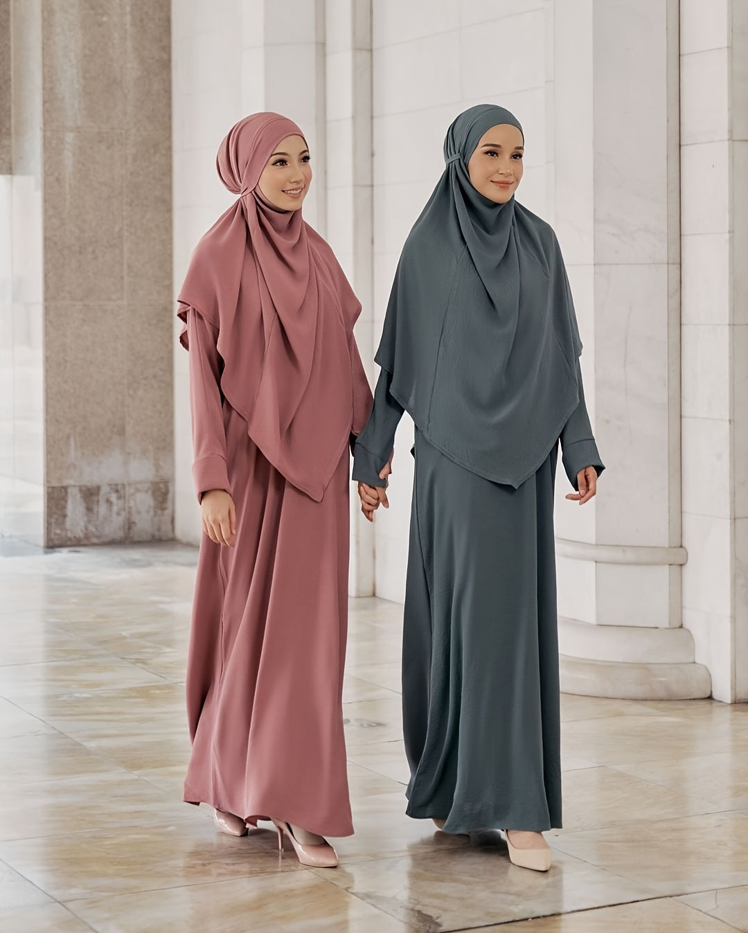 1pc Women's Muslim Khimar Abaya - Adjustable Drawstring Closure, Lightweight & Breathable Fabric Hijab for Everyday & Ramadan - Modest Islamic Hijab with Non-Elastic Fit