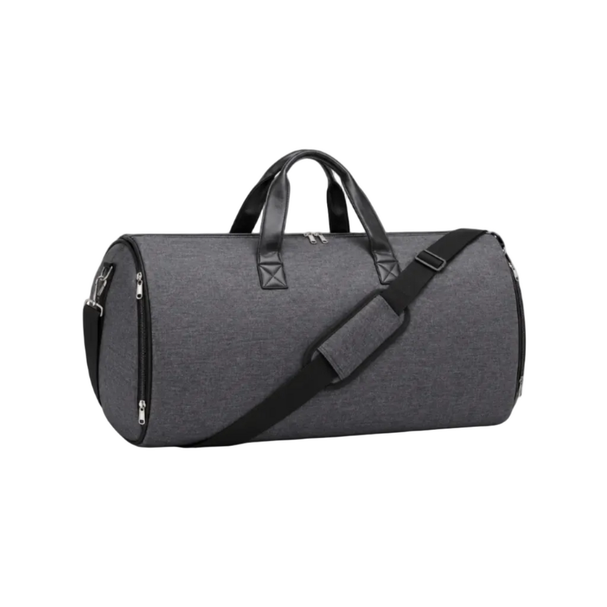 Charcoal Grey Convertible Garment Overnight Bag