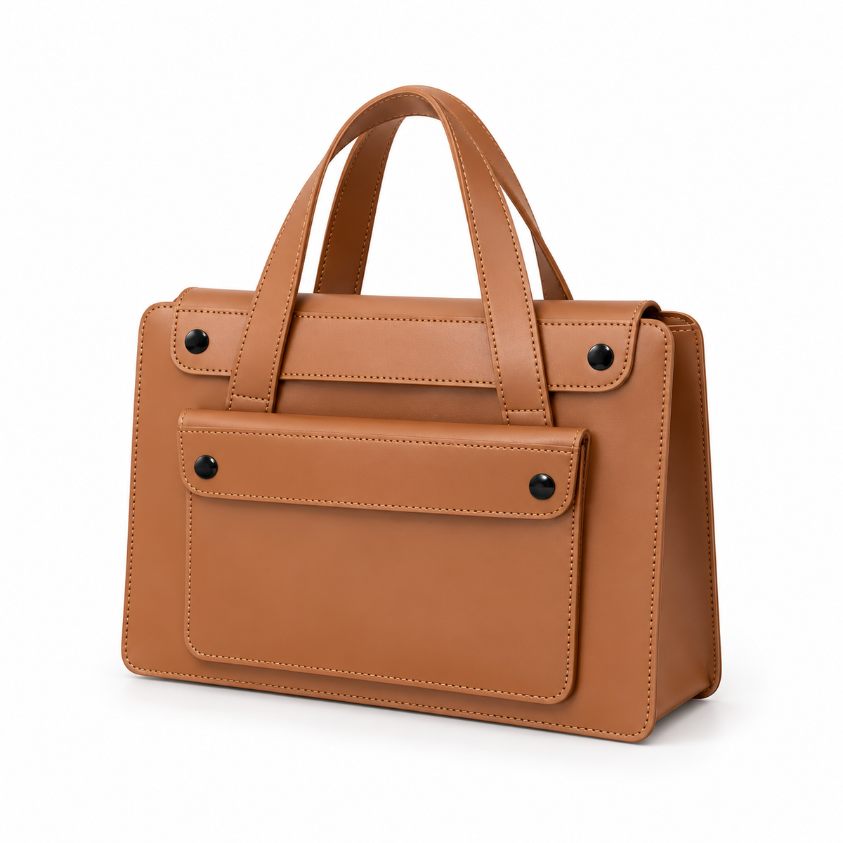 Camel Leather Laptop Bag With Handles