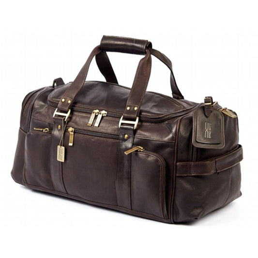 350-Cafe Ultimate Leather Duffel Bag, Weekender Cafe