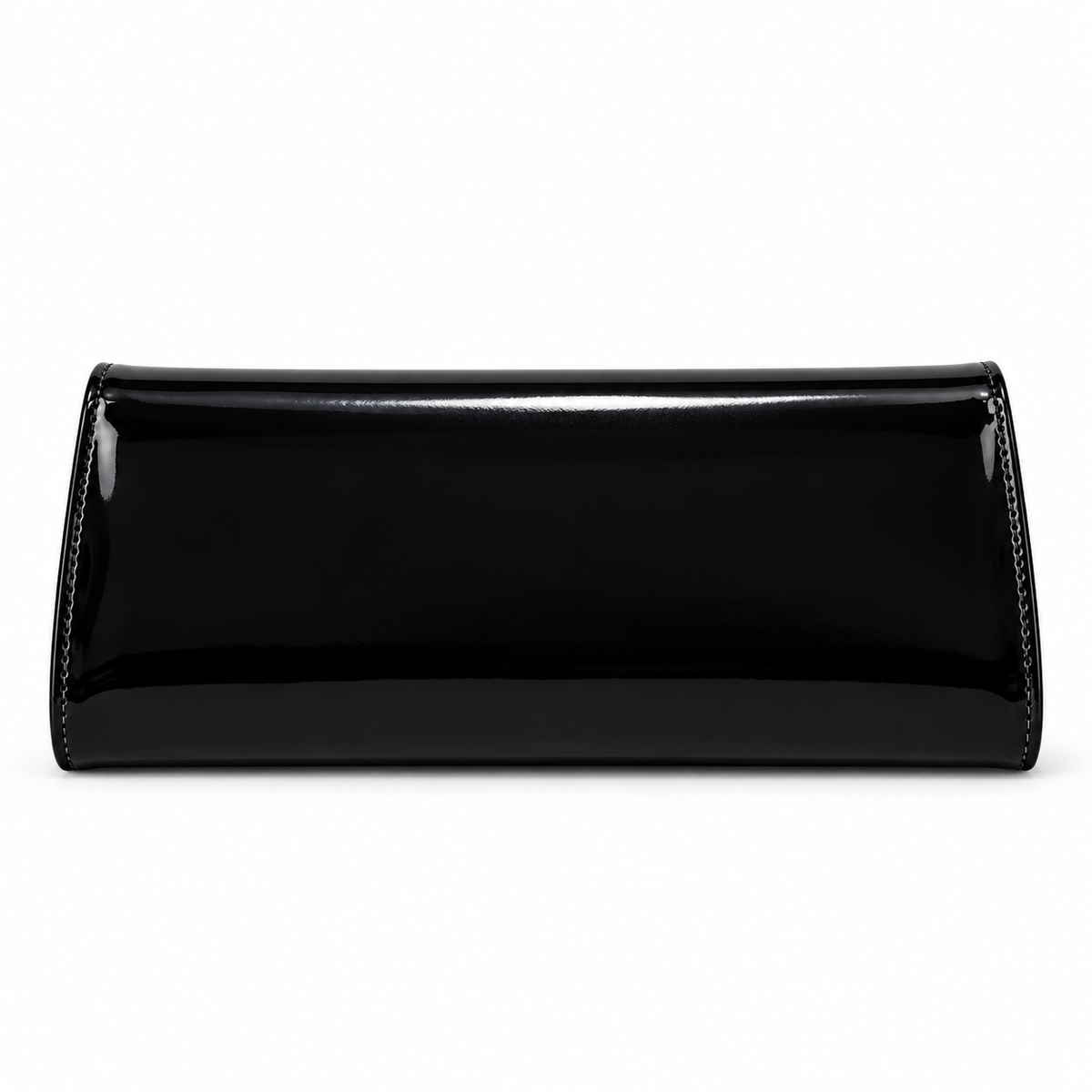 Glossy Black Envelope Evening Clutch Bag