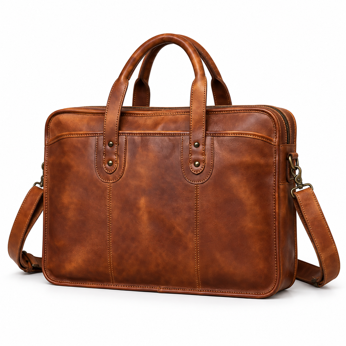 Vintage Brown Executive Briefcase Shoulder Bag