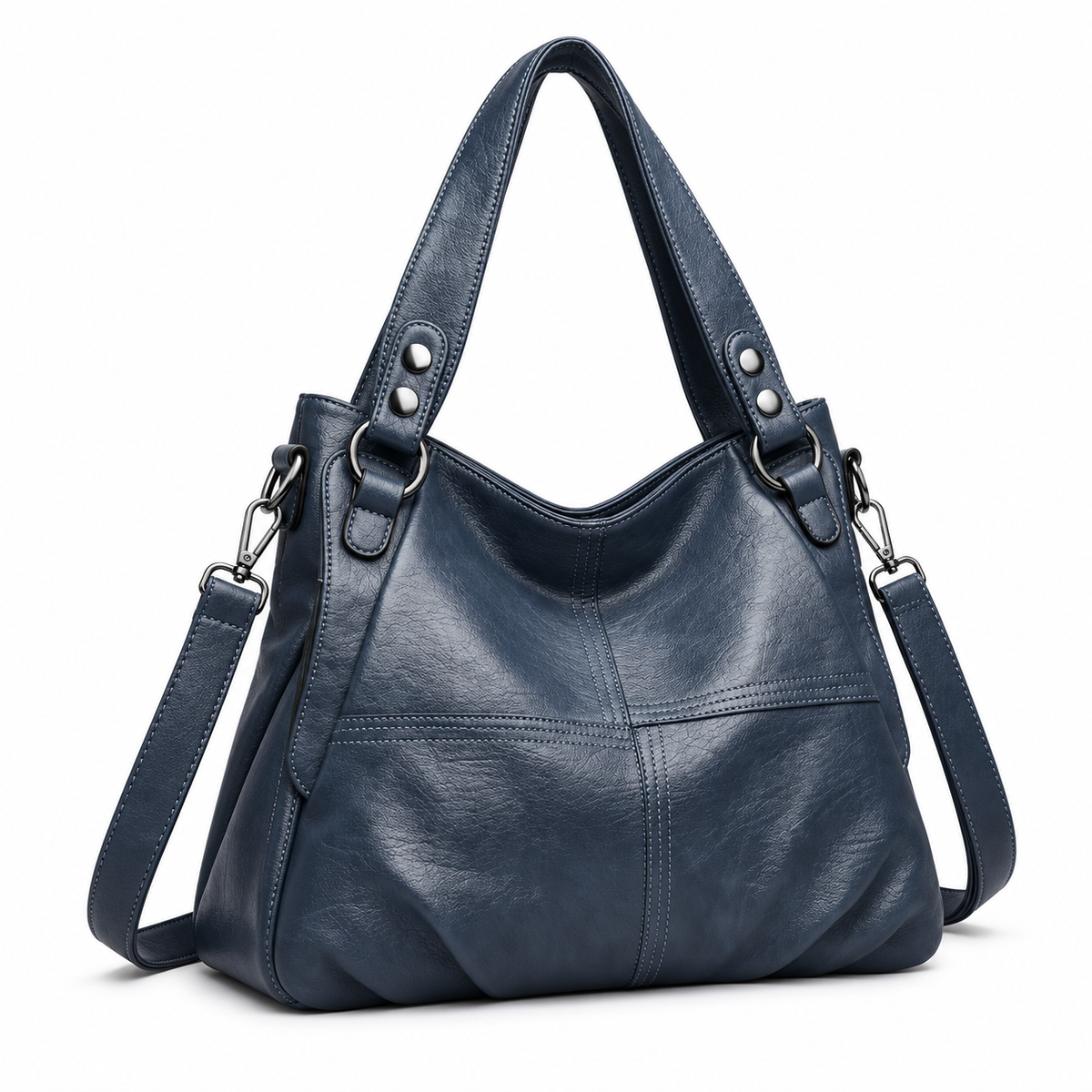 Sky Blue Hobo Bag With Strap