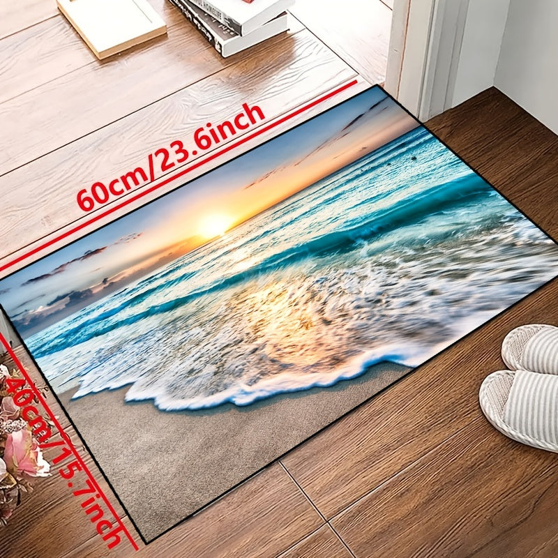 1pc of a Non-Slip Rug That Can Be Washed in a Machine, Suitable for Entryways, Living Rooms, And Bedrooms, As Well As Outdoor Patios And Garden Areas. It Serves As a Decorative Carpet for Home And Room Enhancement