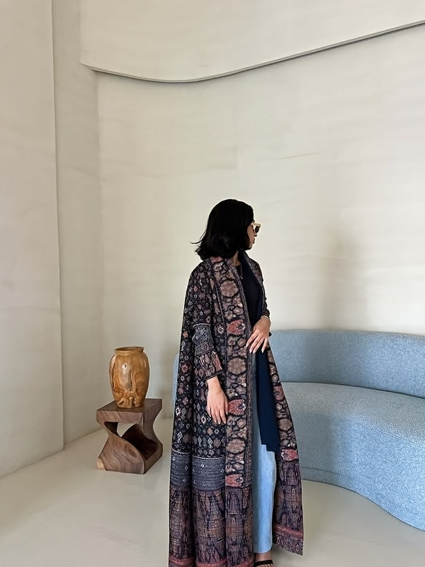 Women's Islamic Arabic Abaya - Elegant Middle Eastern Long Coat Cape, Machine Washable Islamic Dress in Black/Red/Brown/Gray/Beige/White/, for Eid, Hajj, Ramadan - Modest Muslim Clothing