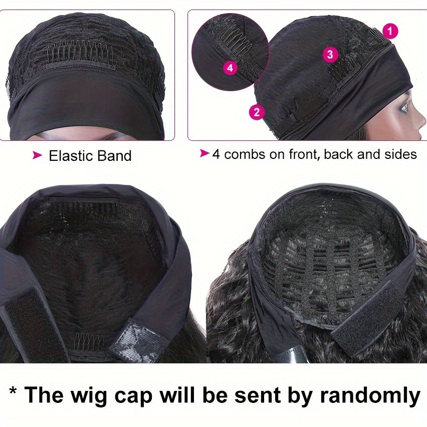 Unice Hair Balayage Headband Wig Human Hair Body Wave Highlight Wig Put On & Go Glueless Human Hair Wigs With Pre-attached Scarf