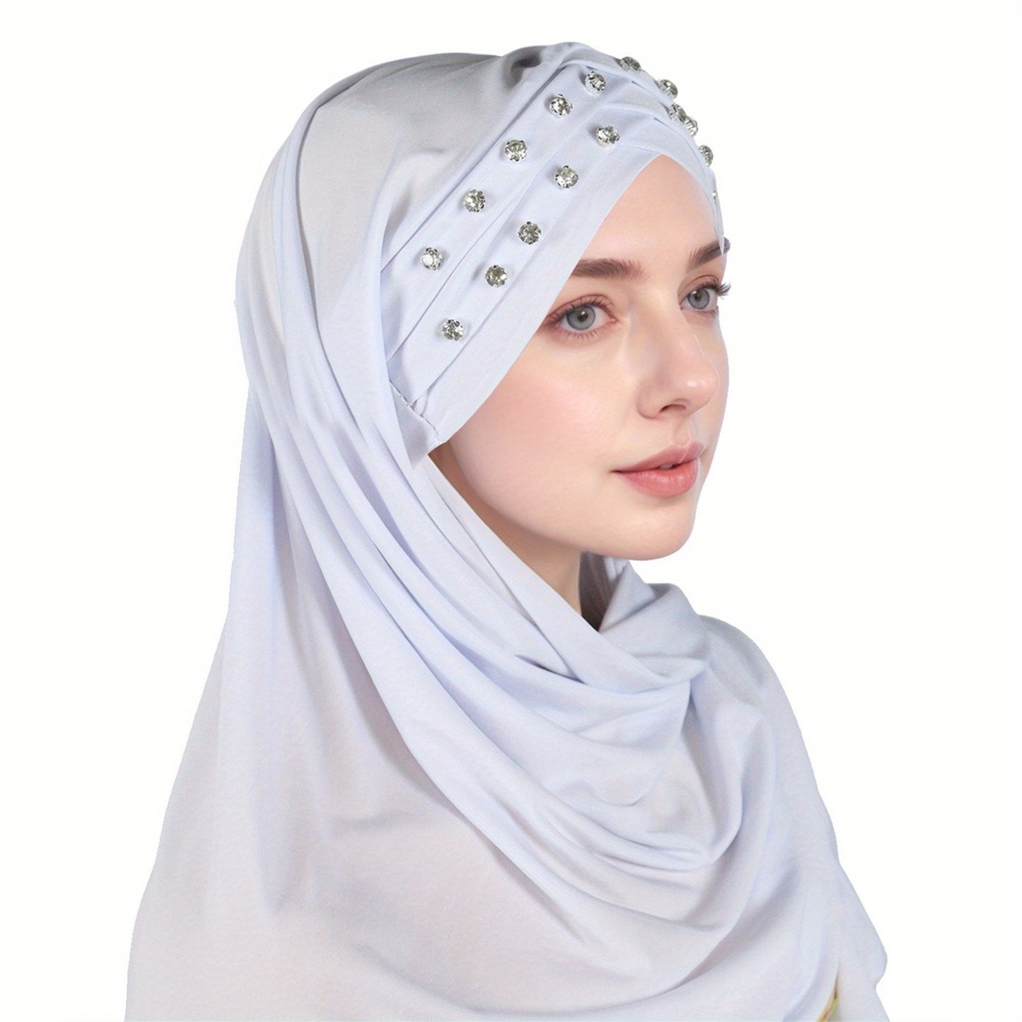Women's Breathable Stretchy 3-Layer Middle Eastern Muslim Hijab Scarf