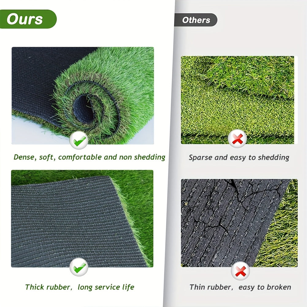 Artificial Grass Turf, 1.77 Inch Dog Grass Mat with Drain Holes Fake Grass Rug Outdoor Indoor, Realistic Artificial Lawn Carpet Garden Landscape Balcony Patio Backyard