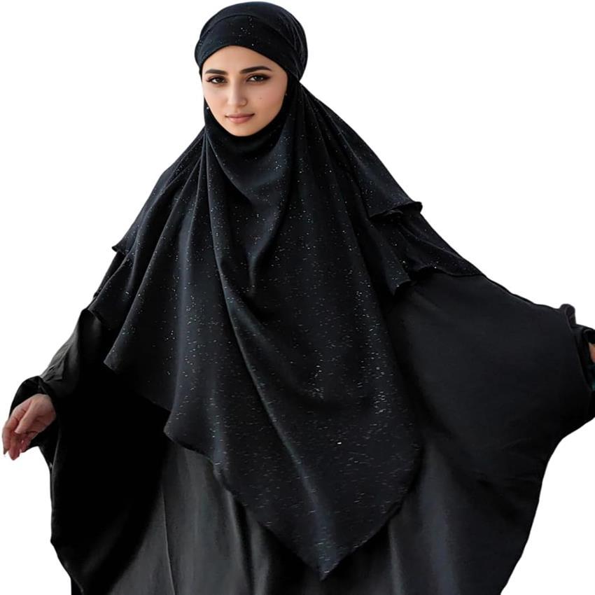 Women's Full Coverage Long Khimar Hijab Niqab - Elegant Islamic Prayer Scarf Wrap, Breathable Chiffon-like Fabric Abaya, for Ramadan, Eid, Daily Prayer & Modest Fashion - Islamic Hijab Clothing