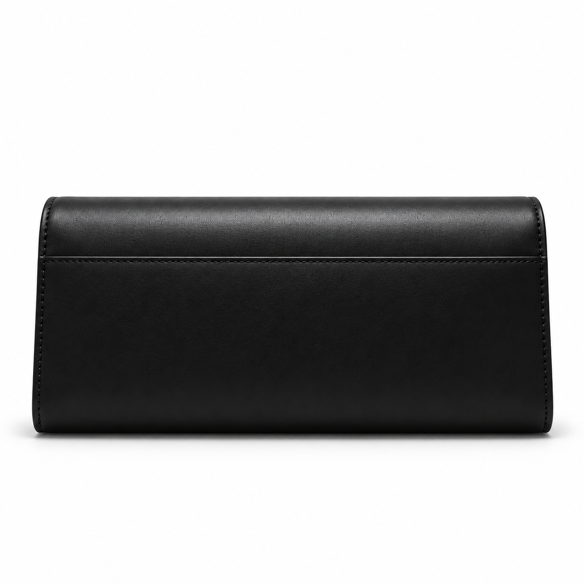 Black Evening Clutch With Gold Accent