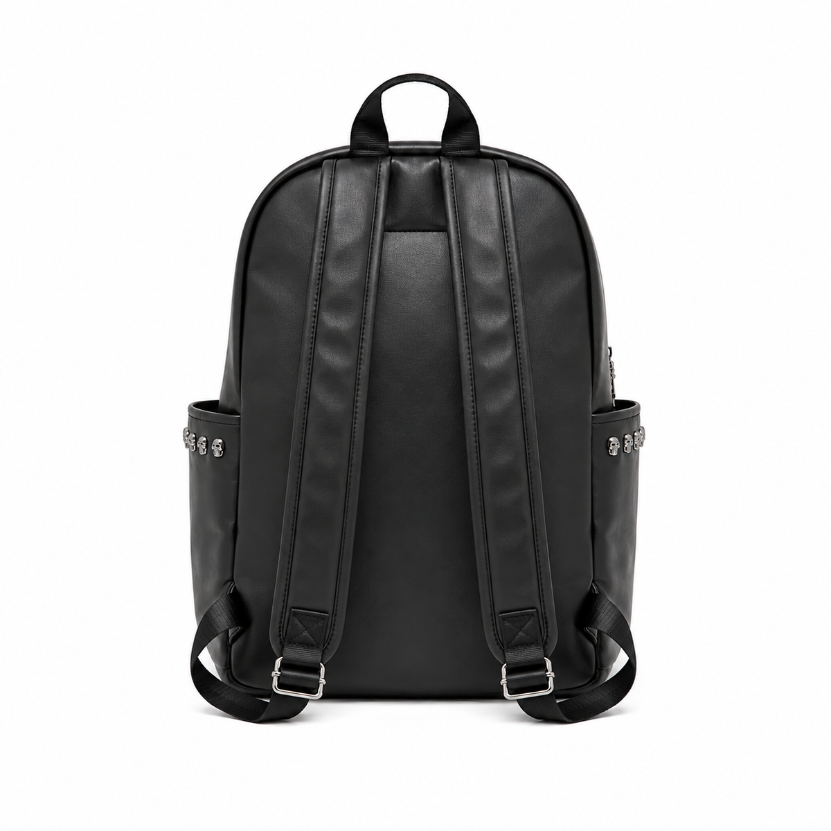 Gothic Black Skull Studded Backpack Bag