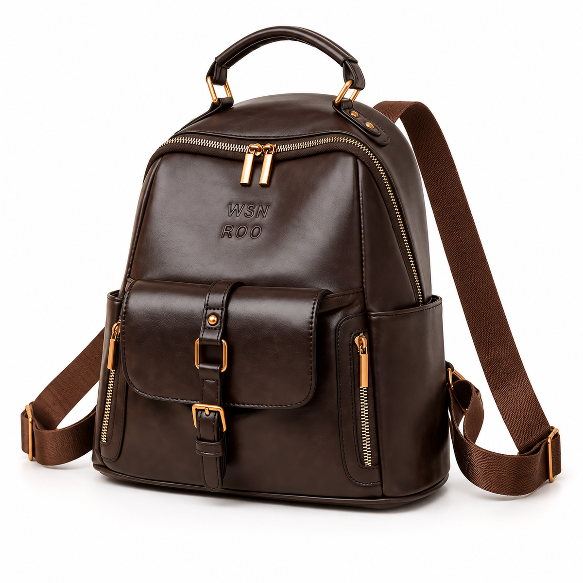 Elegant Chocolate Brown Everyday Fashion Backpack