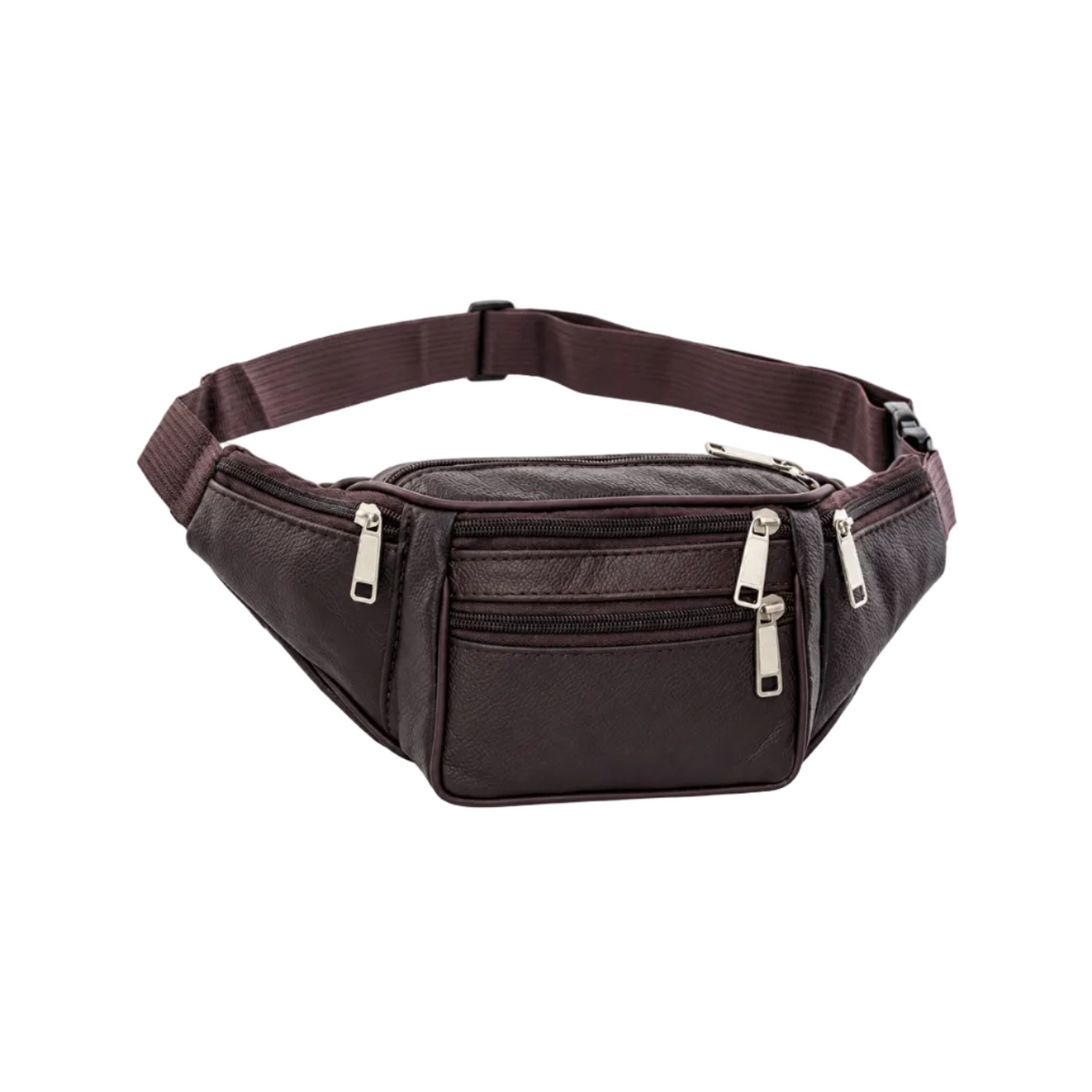 Dark Brown Multi Pocket Waist Bag