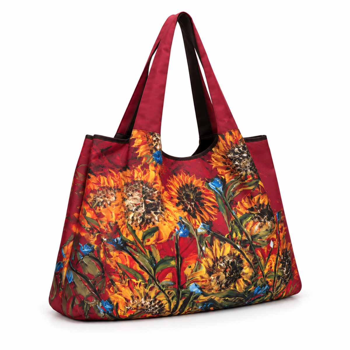 Vibrant Sunflower Floral Everyday Shoulder Tote