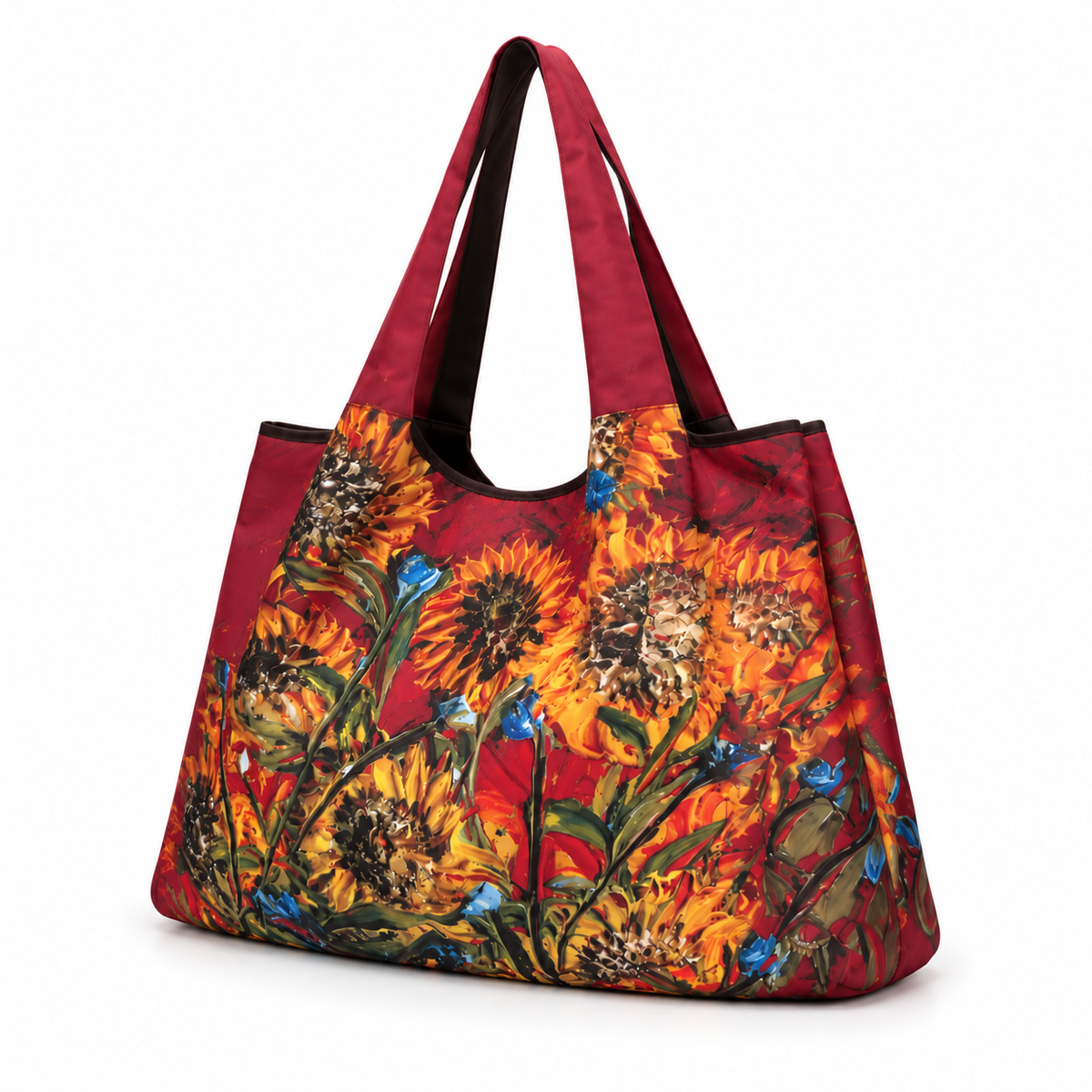 Vibrant Sunflower Floral Everyday Shoulder Tote