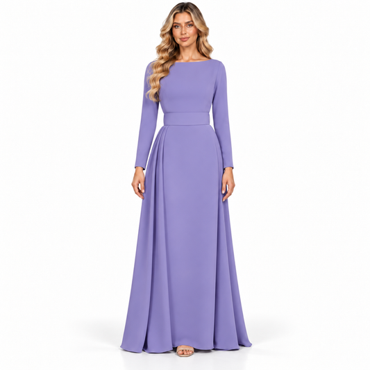 Elegant Lavender Maxi Dress Modern Kaftan