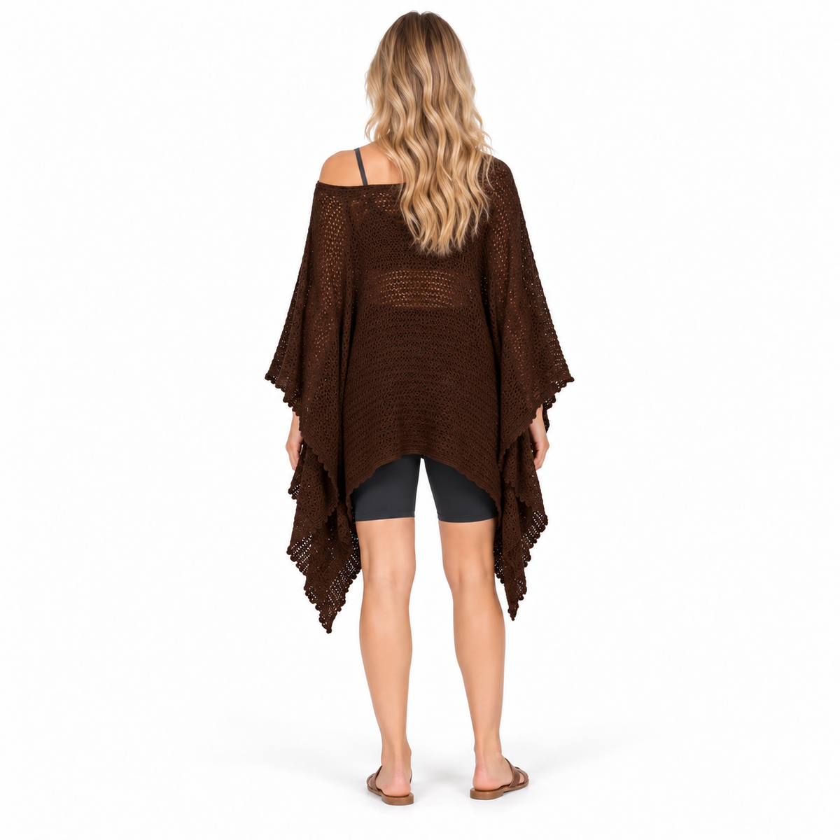 Elegant Brown Crochet Kaftan Tops Collection
