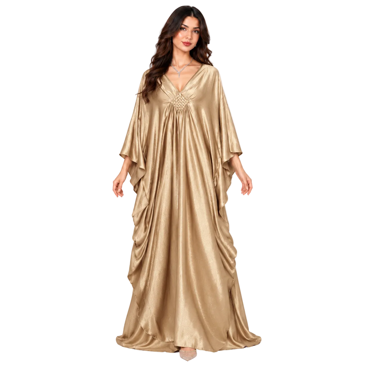 Champagne Gold Modern Plus Size  Kaftan