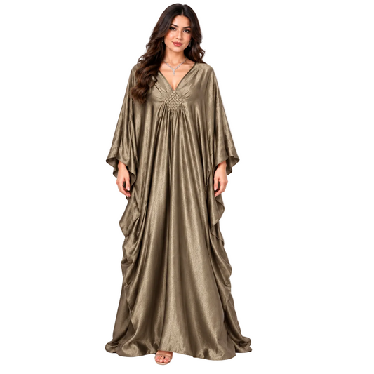 Silver Grey Modern Plus Size Kaftan