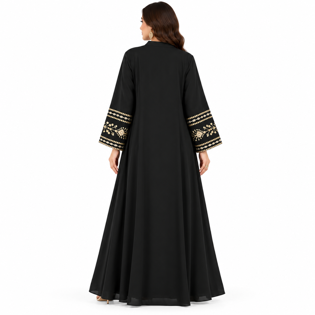 Black Gold Embroidered Baju Luxury Kaftan