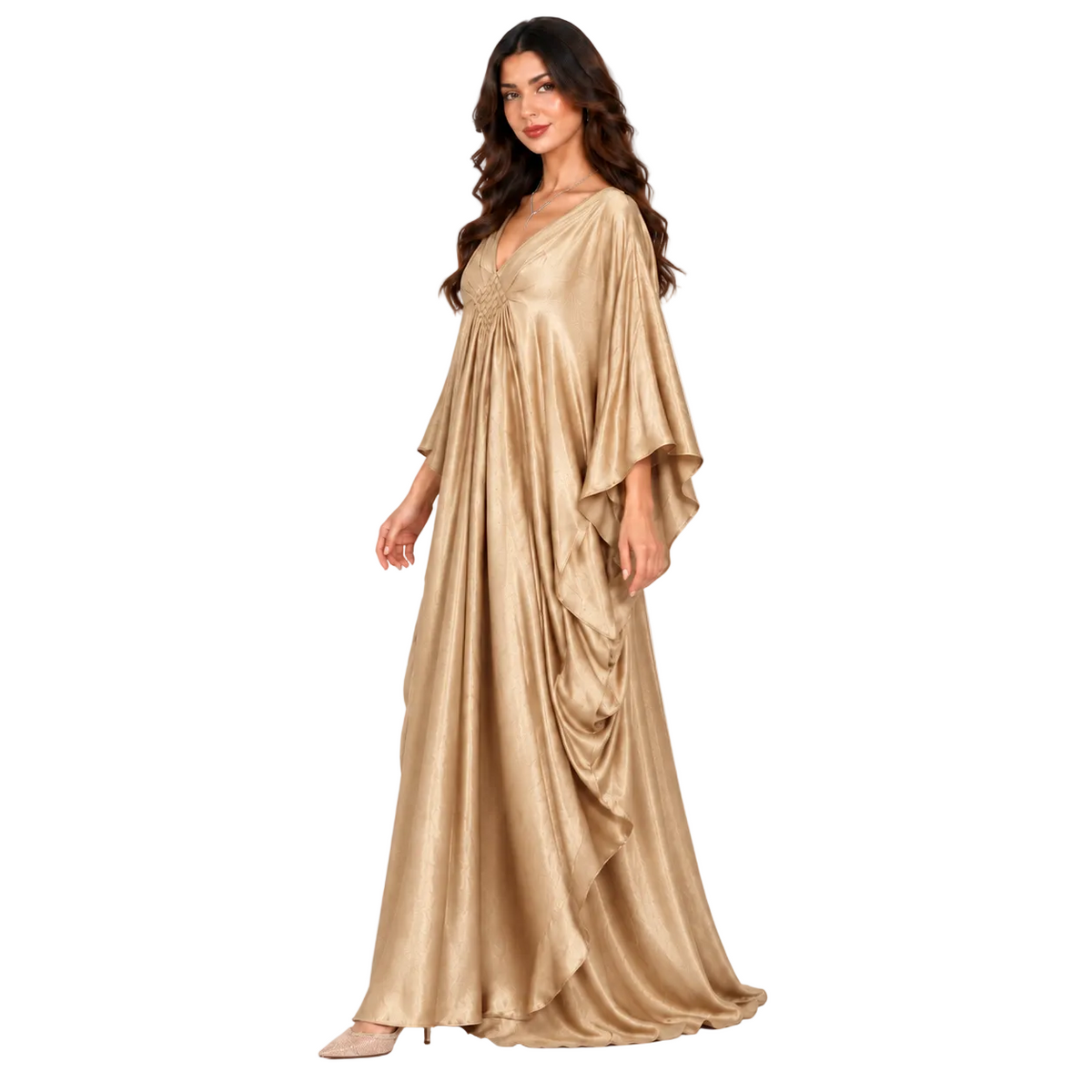 Champagne Gold Modern Plus Size  Kaftan