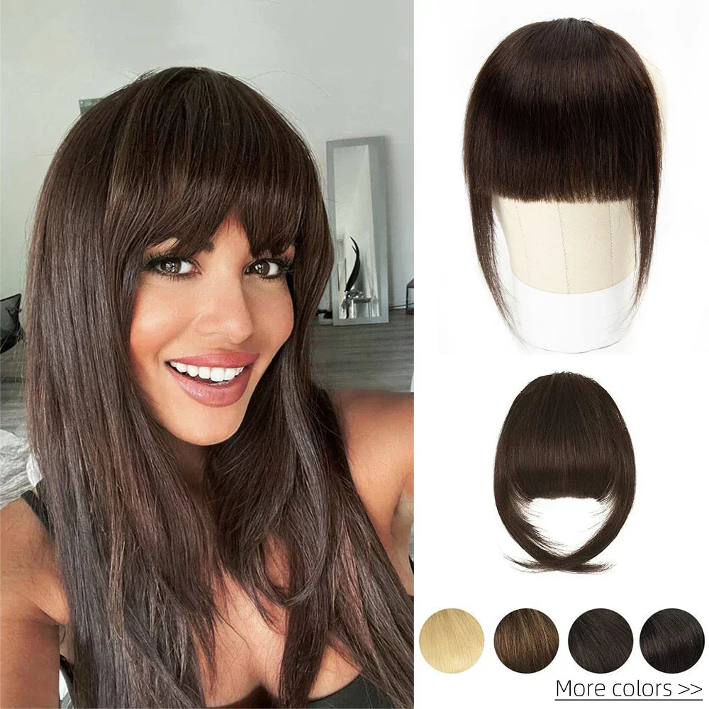 Brown Blunt Cut Fringe