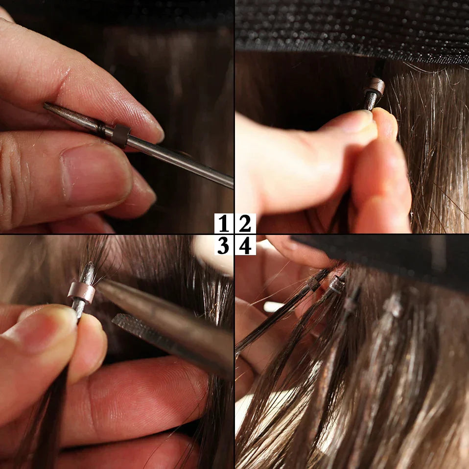 Natural Black Human Hair Micro Ring Hair Extensions