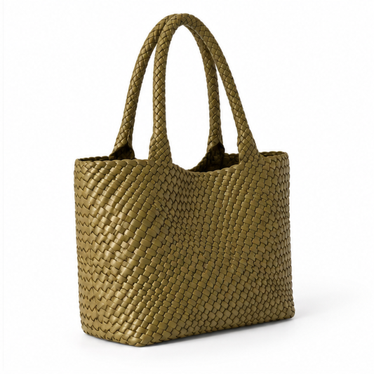 Olive Woven Everyday Carry Tote Bag