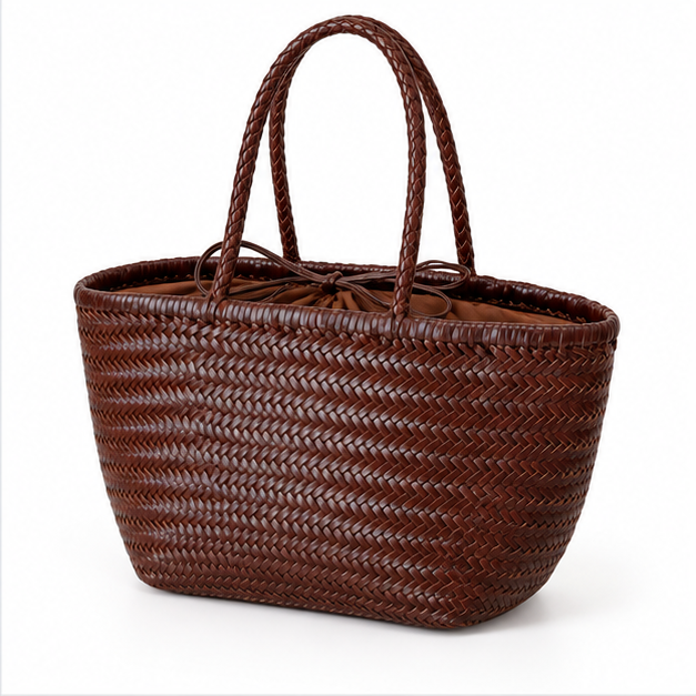 Coffee Brown Woven Everyday Tote Bag