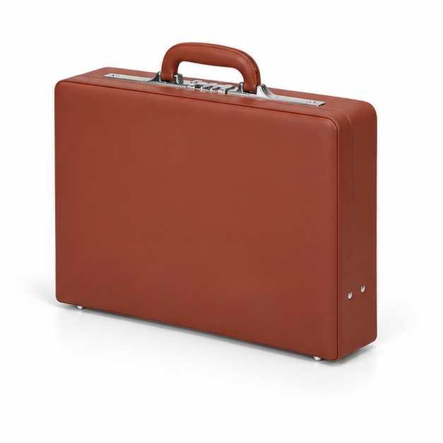 Premium Brown Leather Executive Business Briefcase