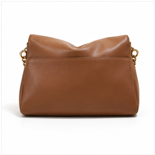 Elegant Coffee Chain Shoulder Handbag
