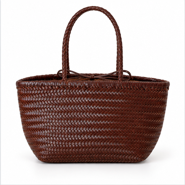 Coffee Brown Woven Everyday Tote Bag