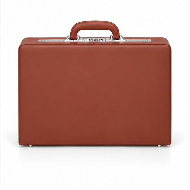 Premium Brown Leather Executive Business Briefcase