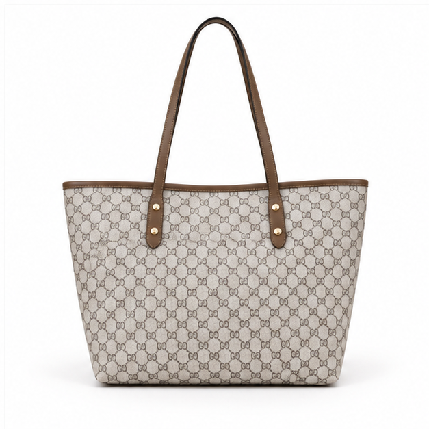 Elegant Monogram Everyday Shoulder Tote Bag
