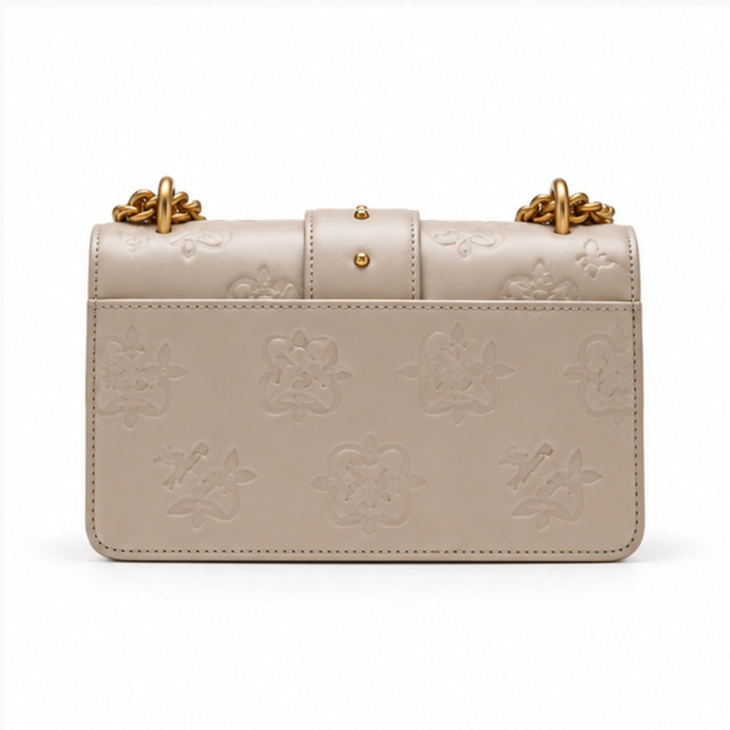 Elegant Apricot Bird Chain Shoulder Bag