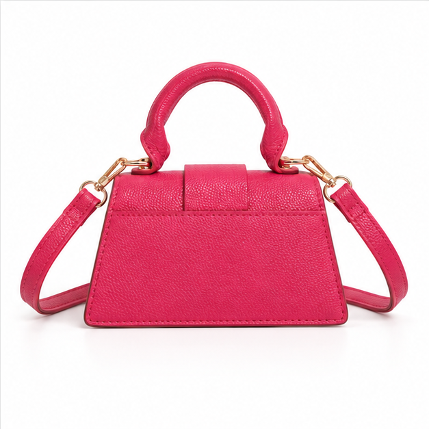 Rose Red Structured Mini Crossbody Handbag