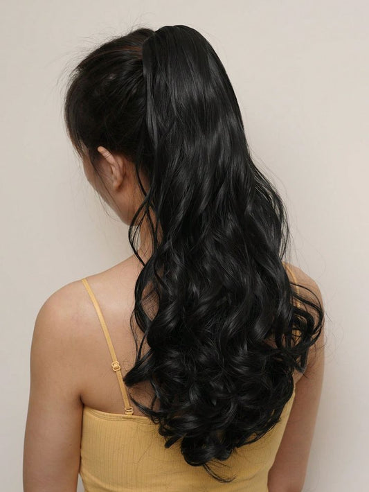 Wavy Drawstring Ponytail Extensions - Synthetic