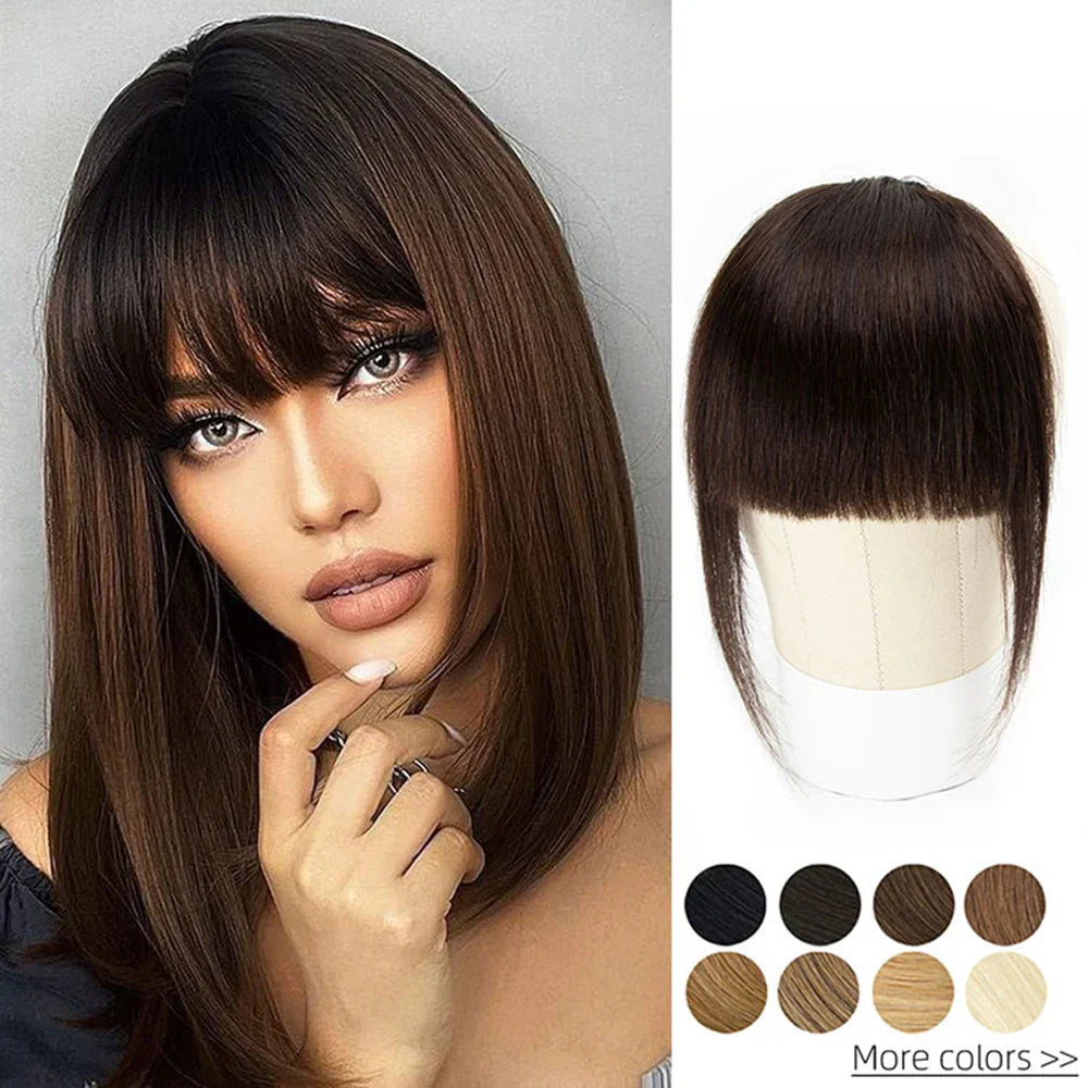 Brown Blunt Cut Fringe